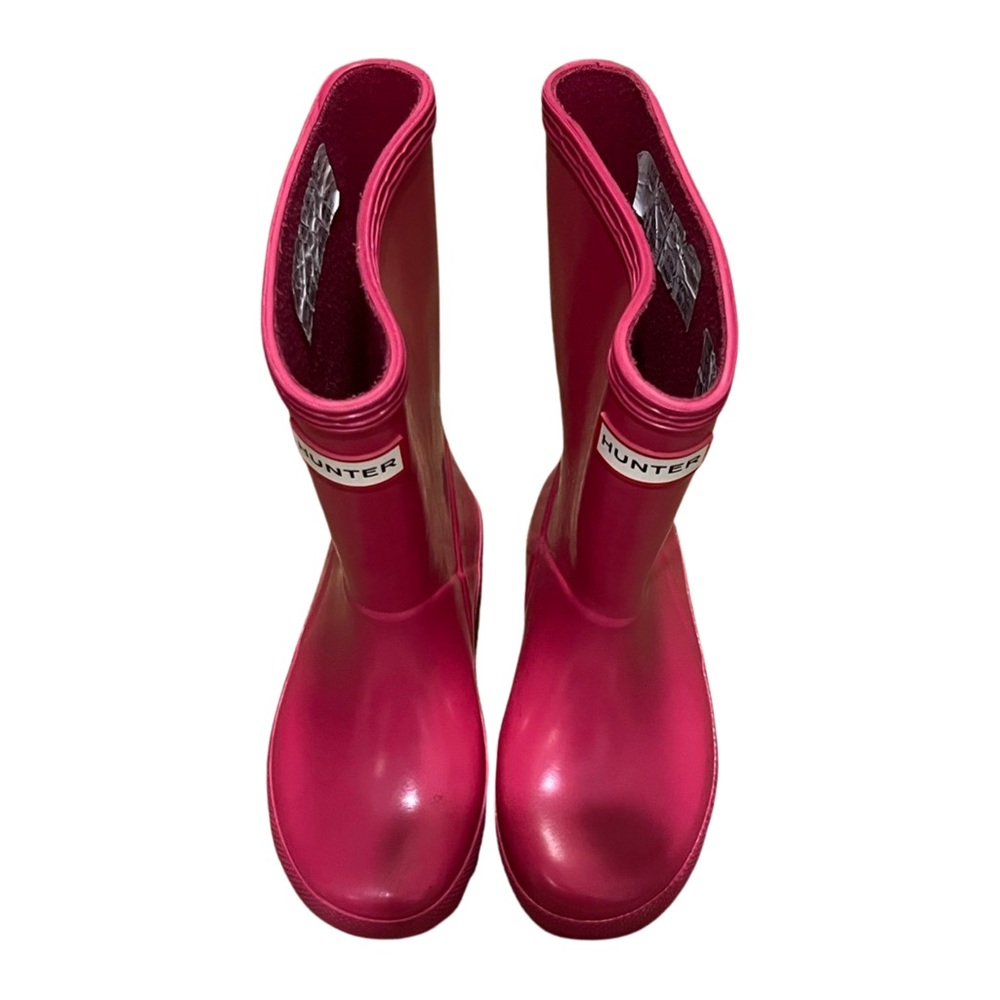 Hunter Kids First Classic Rain Boots Bright Pink Size 9